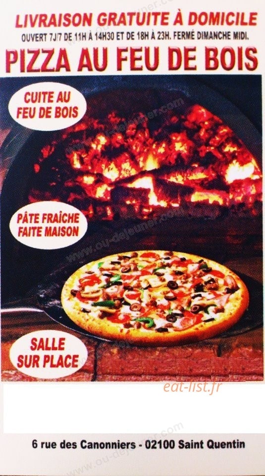 Pizz Ria Au Feu De Bois Saint Quentin Menu Et Photo