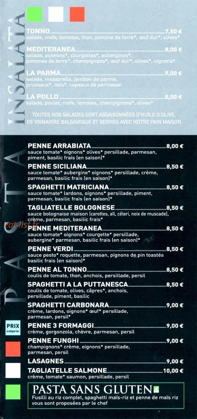 Pomodoro e Basilico à Quimper menu et photos