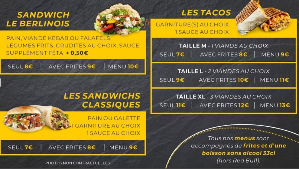 Le Berlinois Lesneven Menu Et Photo