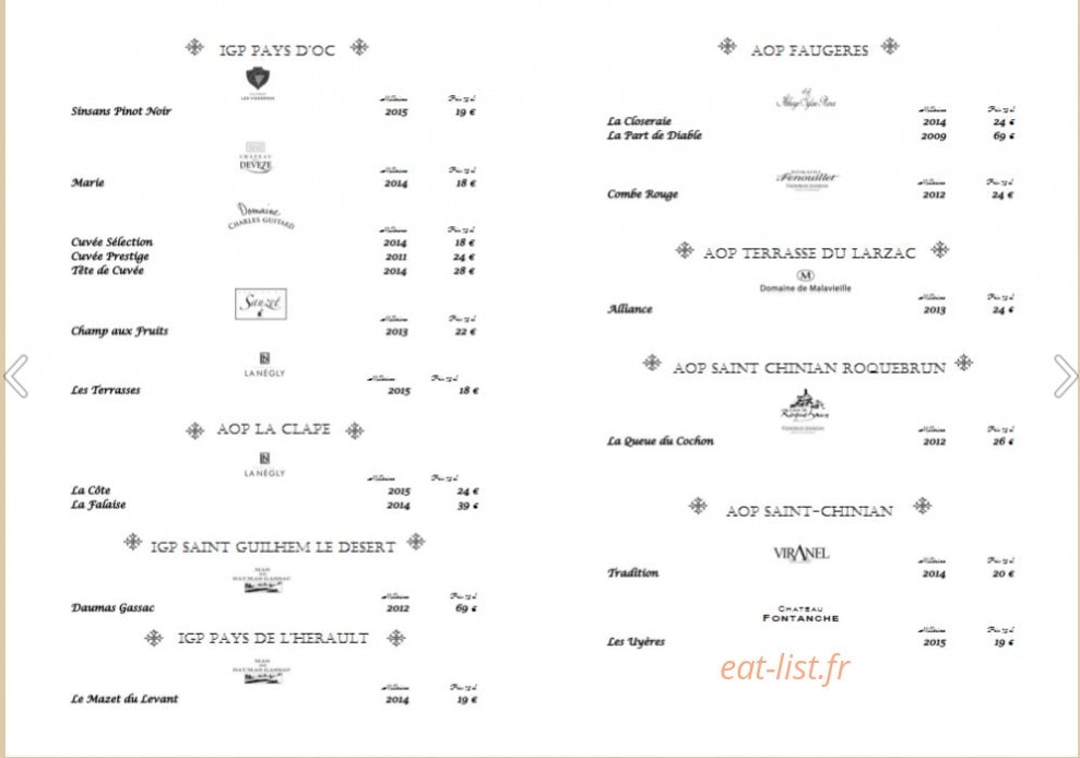 La Table Des Marchands Calvisson Menu Et Photos