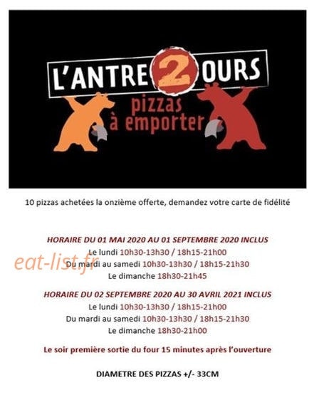 L Antre 2 Ours à Langon menu et photos