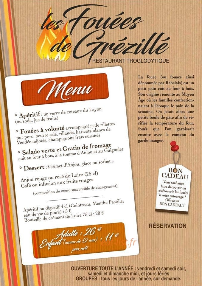 Les Fou Es De Gr Zill Gennes Val De Loire Menu Et Photos