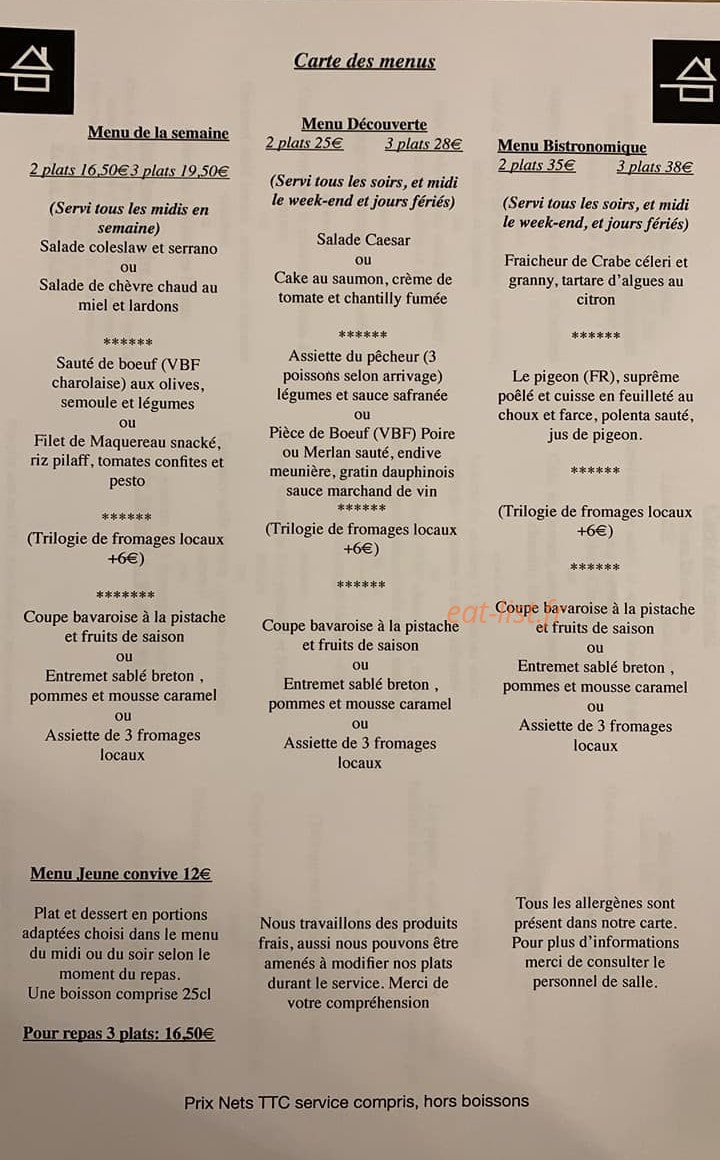 Chez Simon Josselin Menu Et Photos