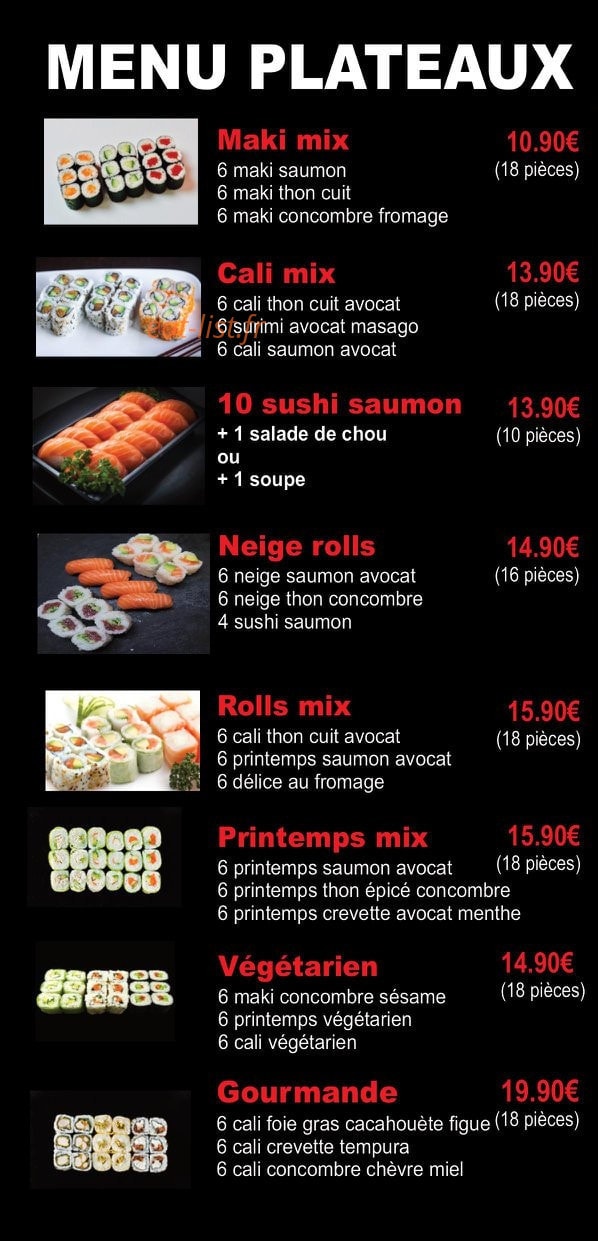 Kichi Sushi Thones Menu Et Photos