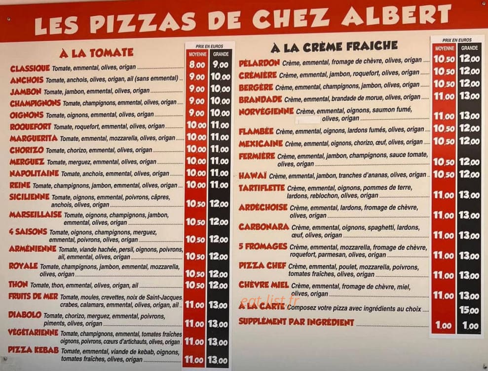 Pizza Chez Albert Food Truck Saint Ambroix Menu Et Photos