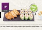 3 idées de menu pour le déjeuner chez Eat Sushi  - Menu Taiyo  