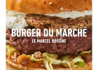 Le burger du marché de décembre de King Marcel  - Burger Marcel Rossini  