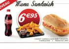 Les sandwiches chauds de Pizza Hut  - Capture d'écran de l'offre Menu Sandwich  