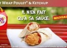 Mac Donald's lance ses wraps  - P'tit wrap au poulet et ketchup  
