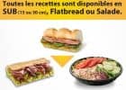 Subway et ses salades d’été  - Salade, sub et flatbread  