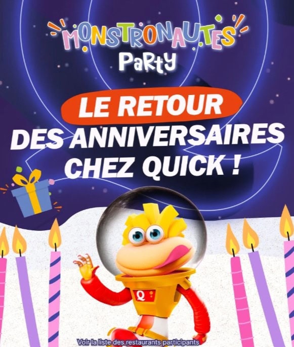  Fêter son annif à Quick  