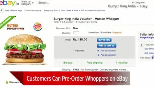  Burger King sur ebay  