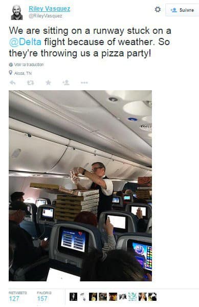  Pizza Party à bord de l'avion  
