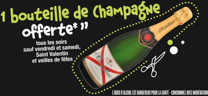  Bouteille de champagne Castellane  
