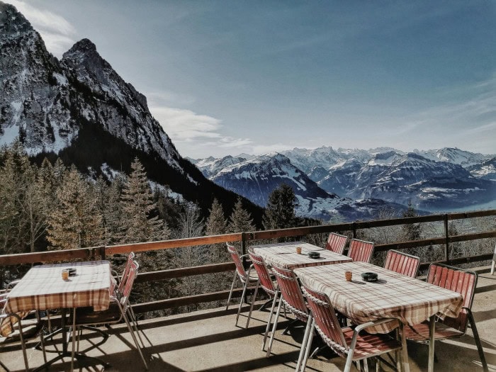 Terrasse en montagne