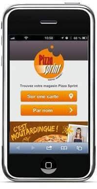  Pizza Sprint sur smartphone  