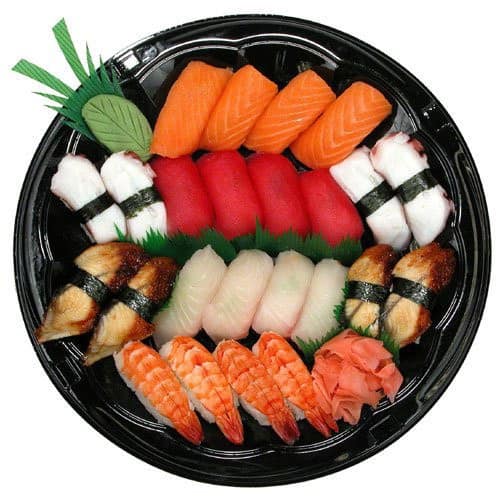  Plateau de sushis, sashimis et makis  