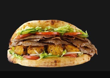  Sandwich kebab dans un pain pita  