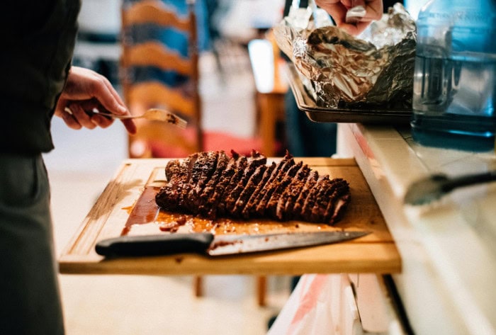  Viande coupée en tranche  