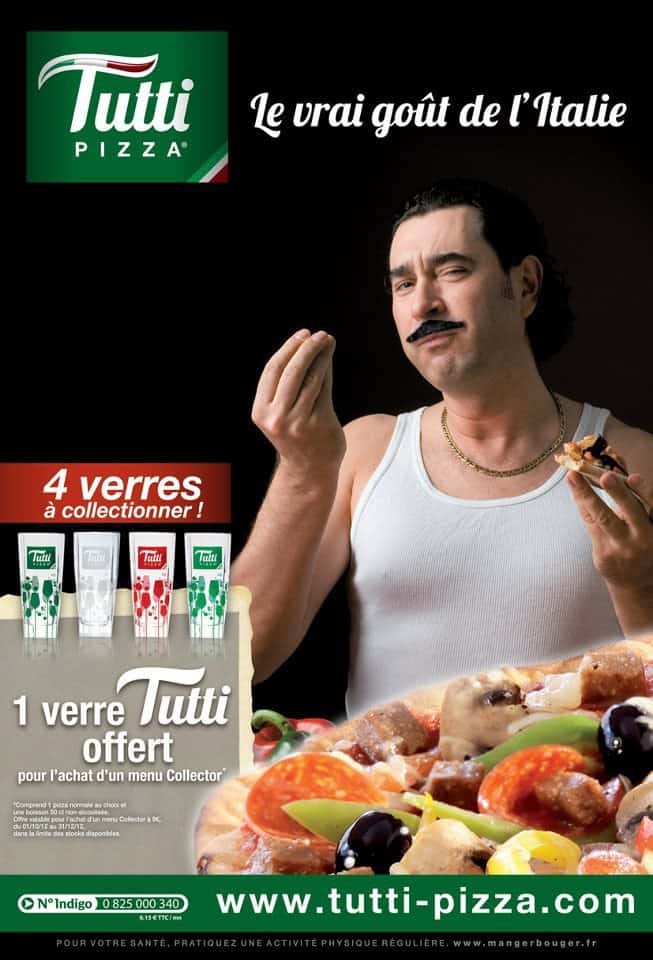  Affiche publicitaire Tutti Pizza  