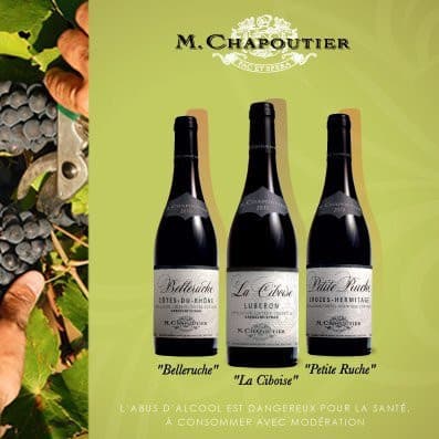  Affiche promotionnelle des vins Chapoutier  