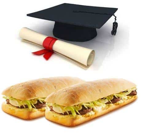  Menu sandwich étudiant   
