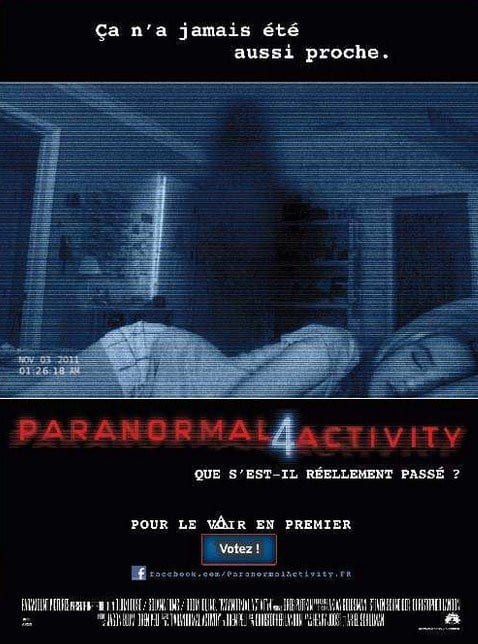  Affiche du film Paranormal Activity 4  