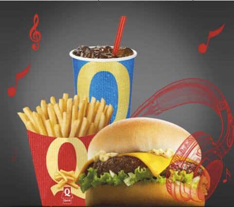  Menu hamburger, frites et boisson chez Quick  