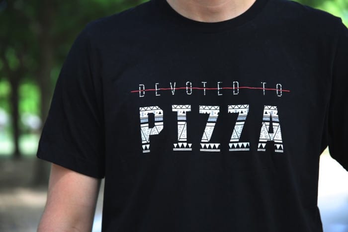  Tee-shirt 'Devoted to Pizza'  