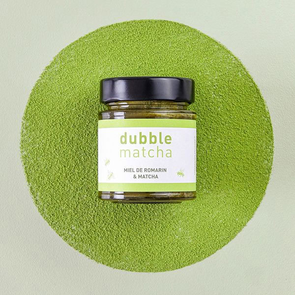  Bocal de miel de romarin au matcha  