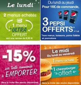 Les promotions Speed Burger  