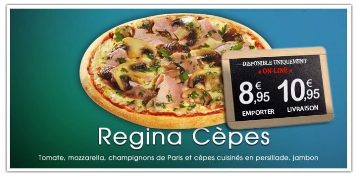  La pizza Regina Cèpes  