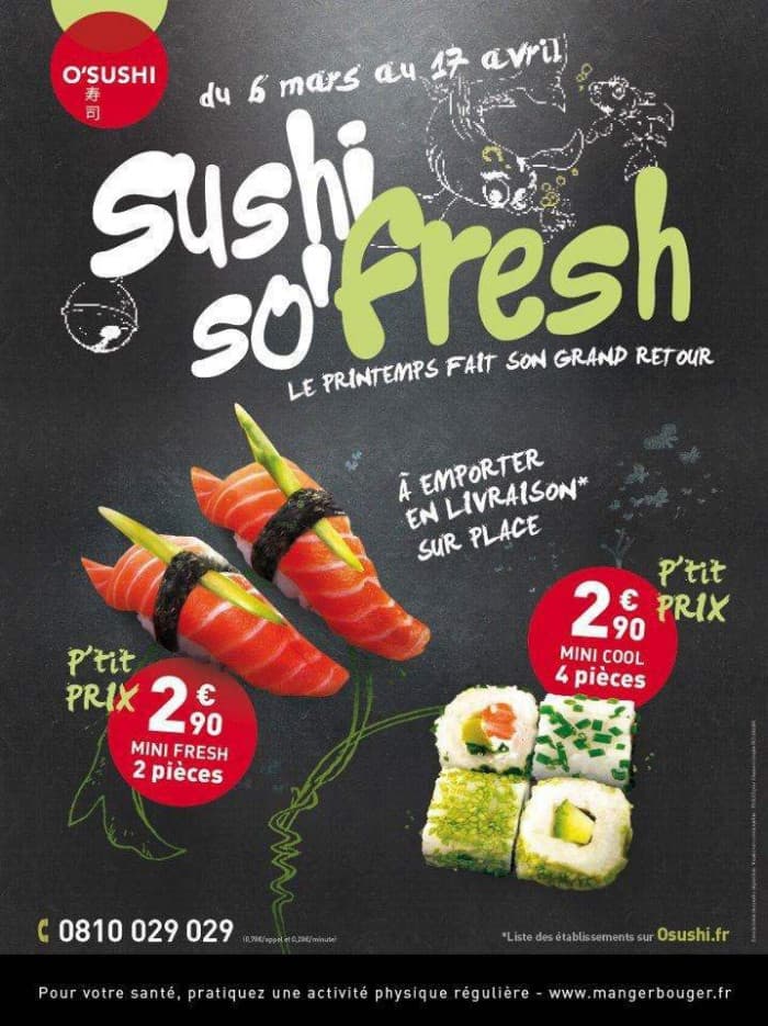 Affiche Sushi So Fresh  
