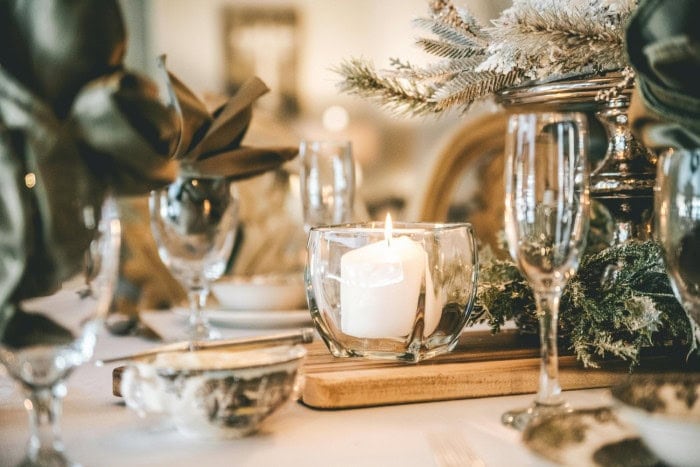  Table décoré dans le thème de noël  