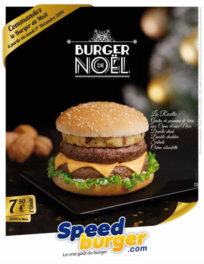  Affiche Le Burger de Noël Speed Burger  