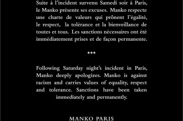 Accusé de racisme, le restaurant Manko présente ses excuses