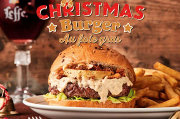 Christmas burger au foie gras et brioche féérique Au Bureau