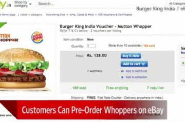 Des coupons de réduction Burger King sur ebay
