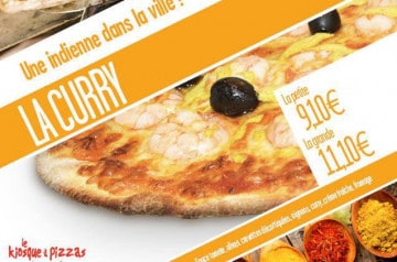 La pizza Curry signée Le Kiosque à Pizzas