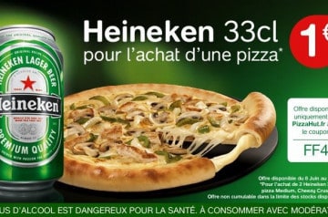 Promotion Heineken chez Pizza Hut