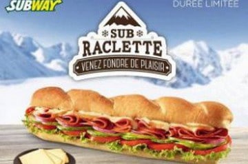 Subway ressort son Sub Raclette