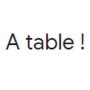 Logo A table !