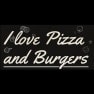 I love pizza and burgers