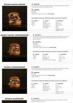Menu 231 east street - Les burgers page 2
