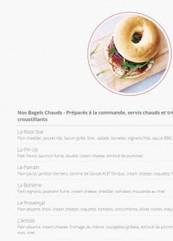 Menu B Chef - Bagels Chauds