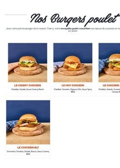 Menu B Chef - Les burgers poulet