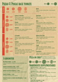 Menu Baïla Pizza Autentico - Pizzas base tomate