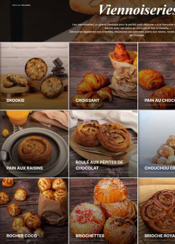 Menu Boulangerie Marie Blachère - Les viennoiseries