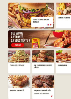 Menu Buffalo Grill - Plats iconiques