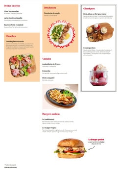 Menu Courtepaille - Les incontournables
